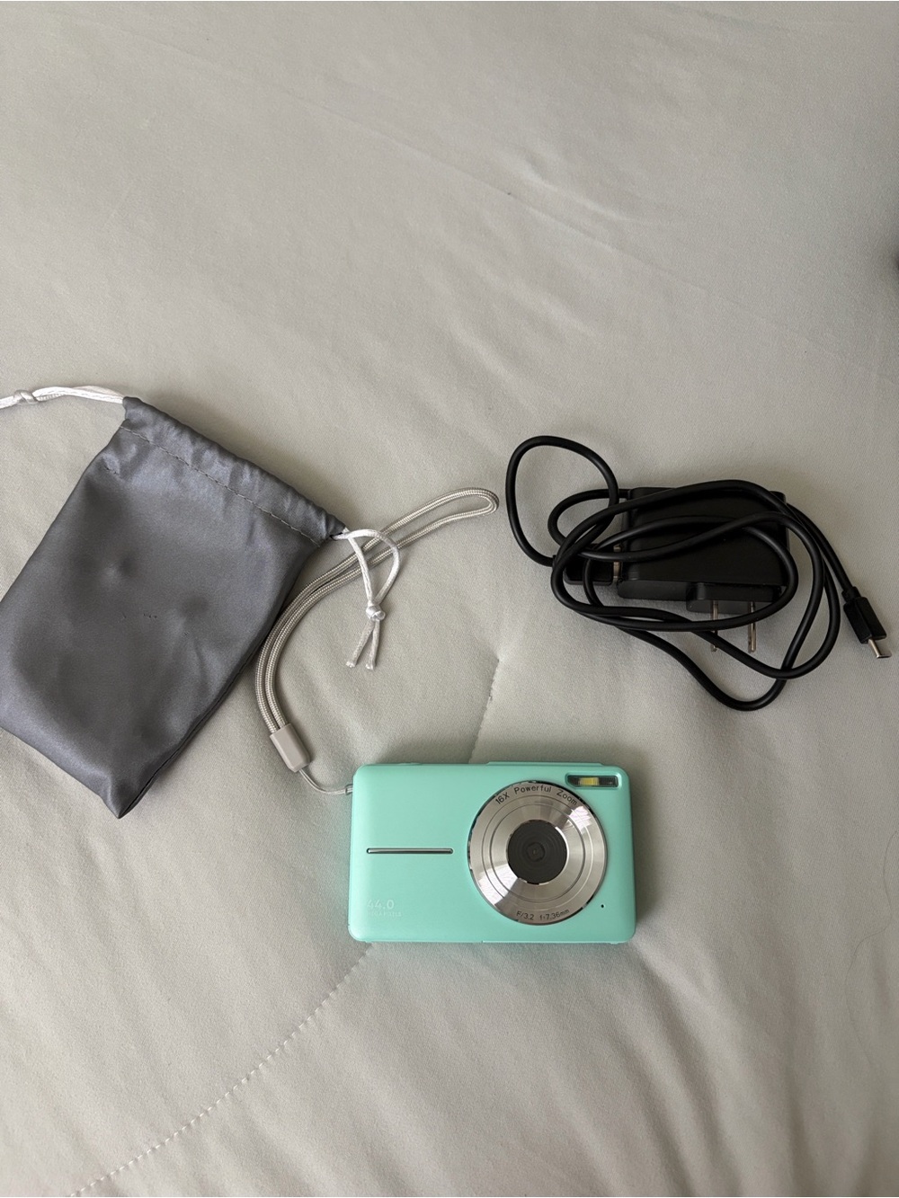 Mint Green Portable Digital Camera - Compact Travel Camera